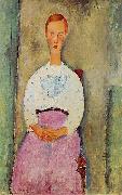 Amedeo Modigliani Jeune fille au corsage a pois oil painting artist
